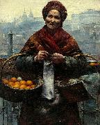 Aleksander Gierymski Jewish woman selling oranges oil painting